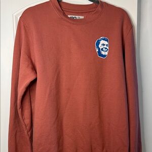 Vintage  Men's Ronald Reagan Rustic Orange Crewneck Sweatshirt with RR Face
